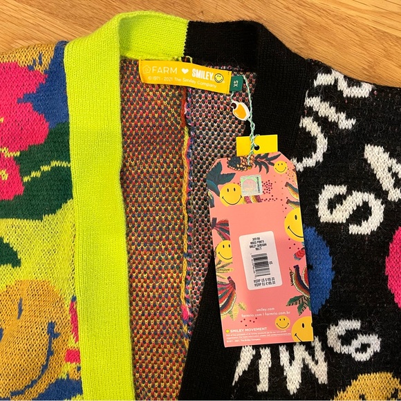Farm Rio Smiley Cardigan XS - Picture 2 of 3